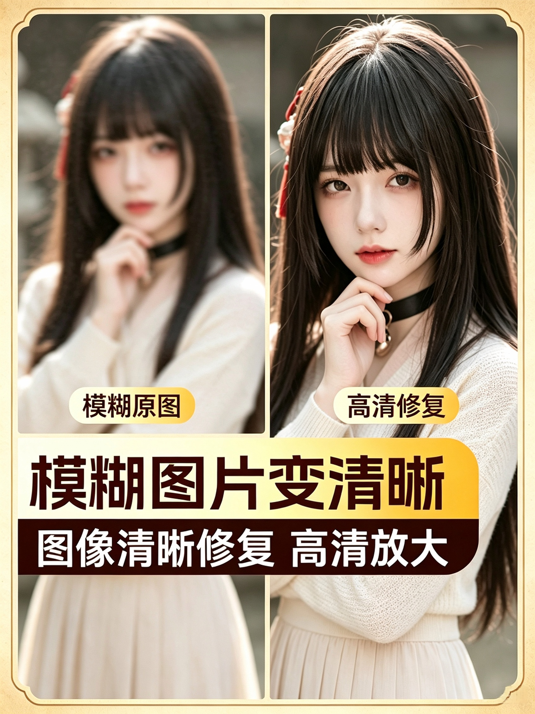 Qwen2511 模糊照片变高清效果预览