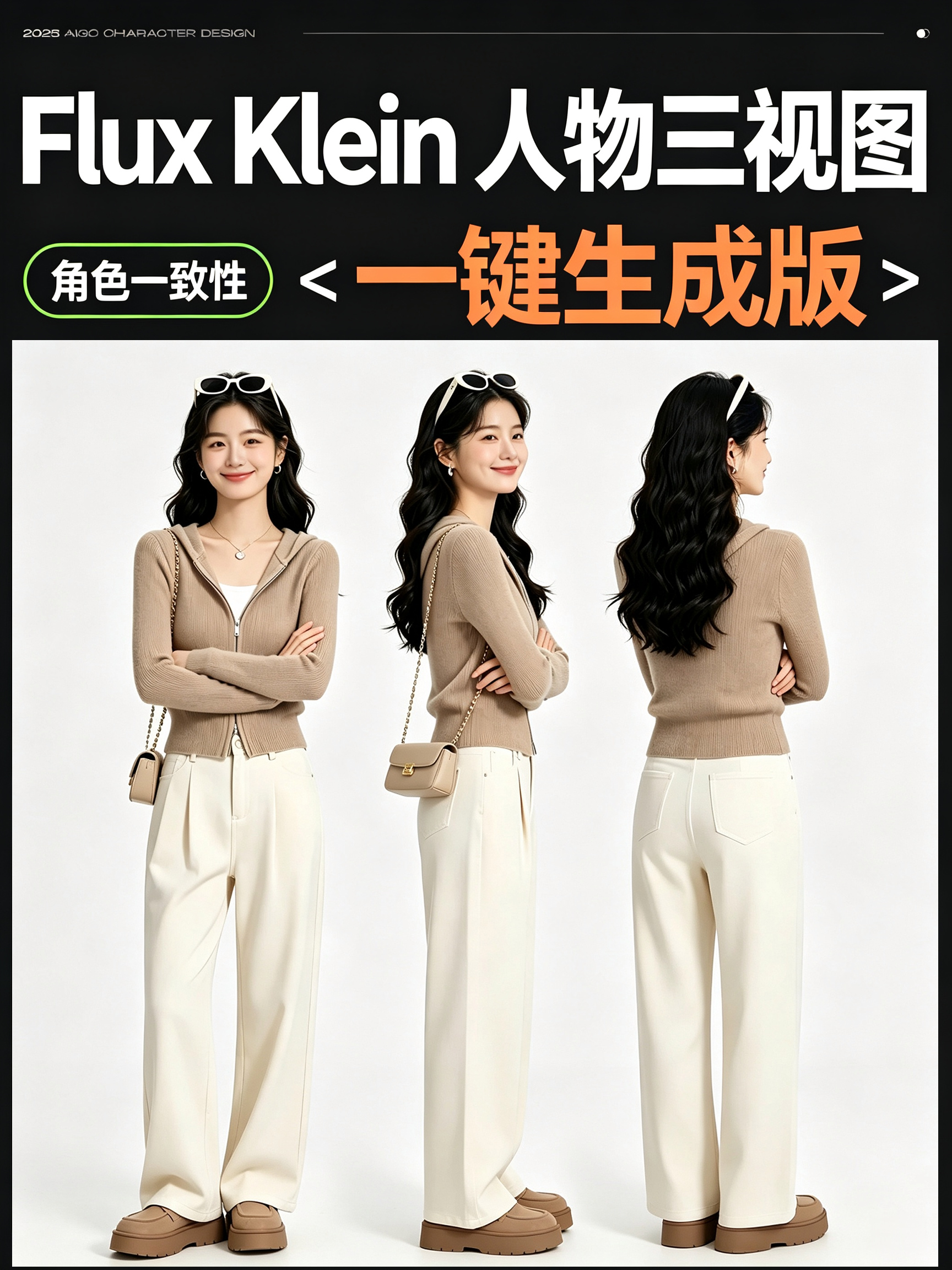 Flux_Klein 人物三视图效果预览