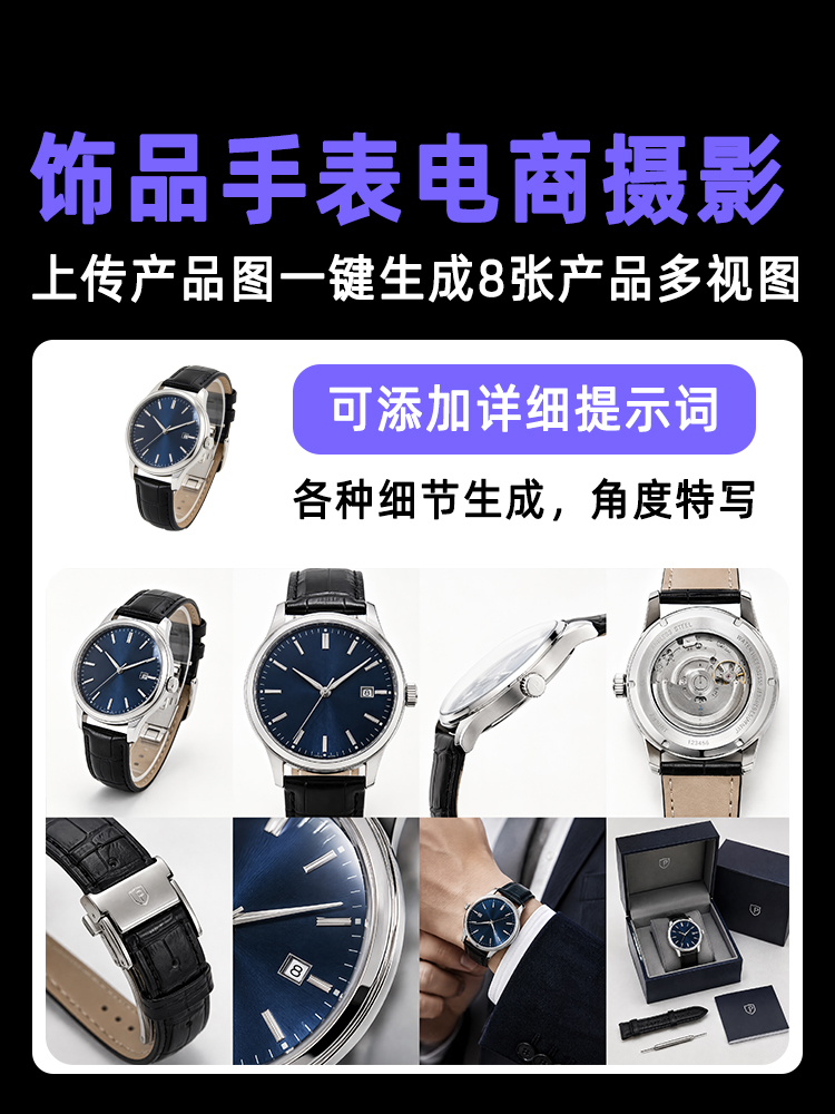一键生成手表类产品多视图效果预览