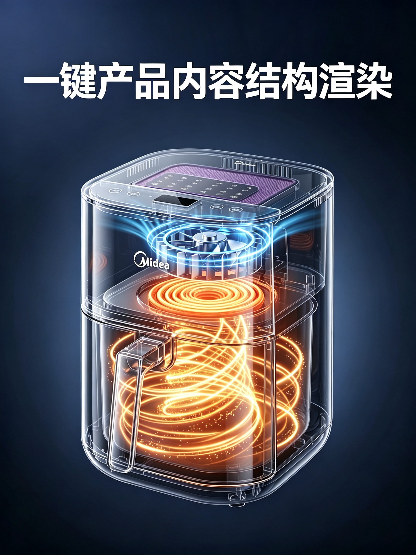电商产品 一键渲染家电产品内部结构图效果预览