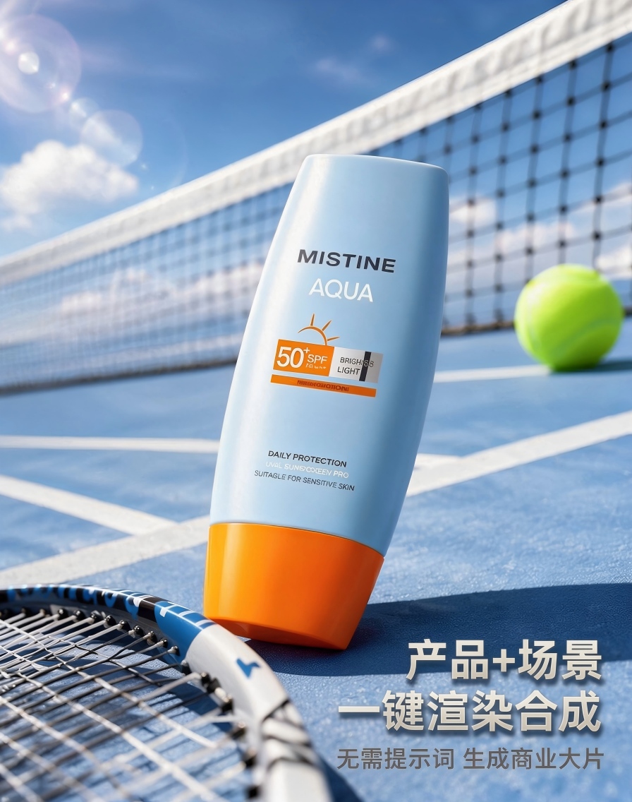 电商产品 一键生成青春校园运动风场景效果预览
