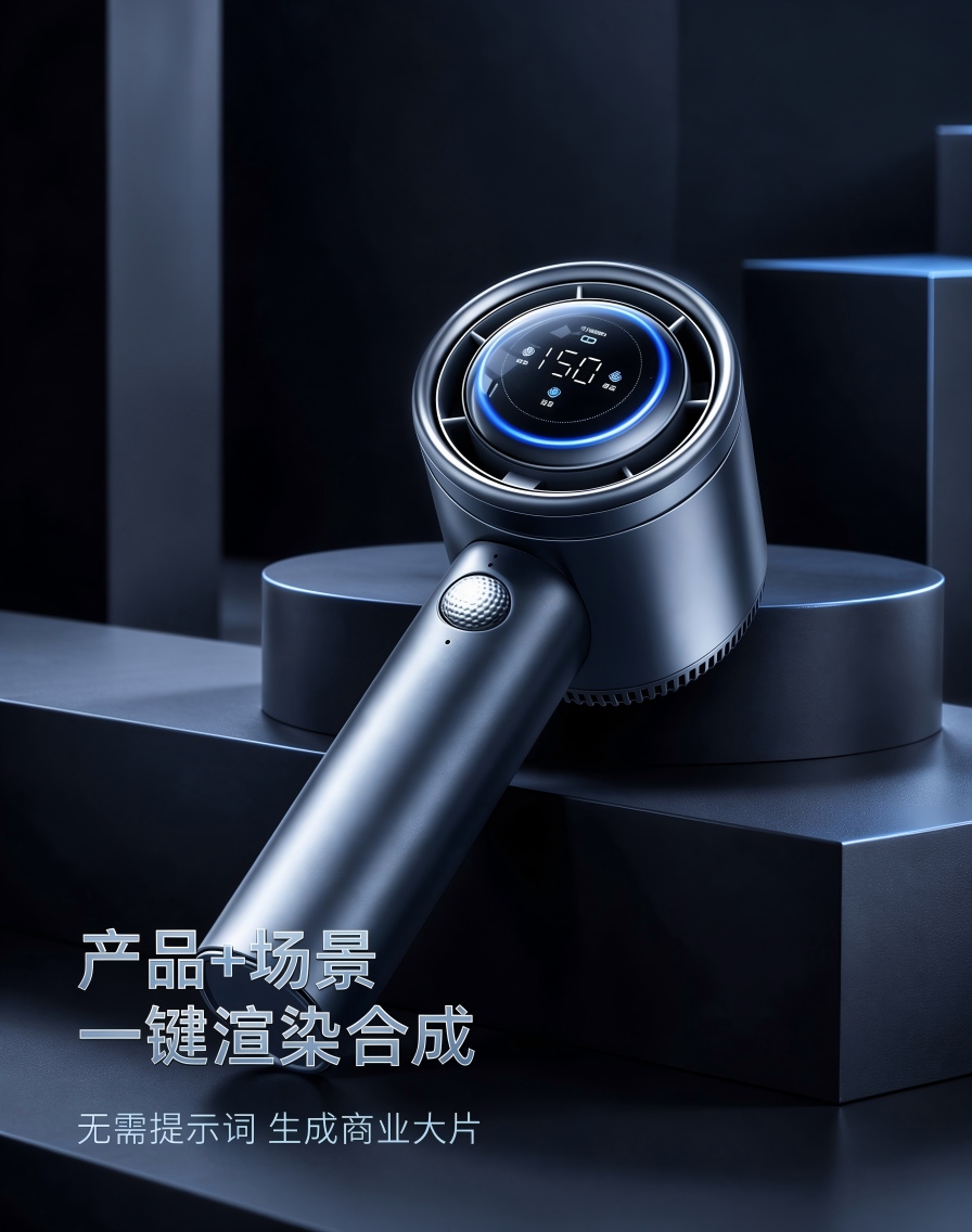 3C数码家电/智能穿戴 一键渲染极简科技质感场景 几何体质感效果预览